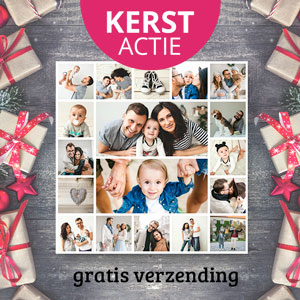 kerstactie laat je fotocollage gratis verzenden