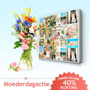 moederdag actie korting op elke tweede collage