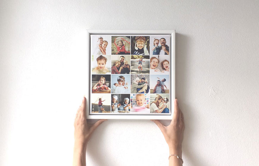 nieuw canvas fotocollage met baklijst