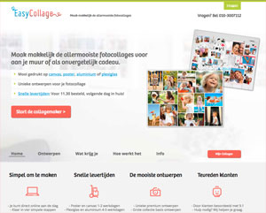 nieuwe website easycollage online