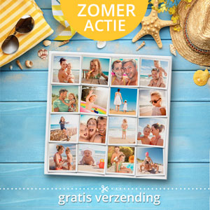 zomeractie laat je fotocollage gratis verzenden