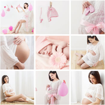 Zwanger fotoshoot collage