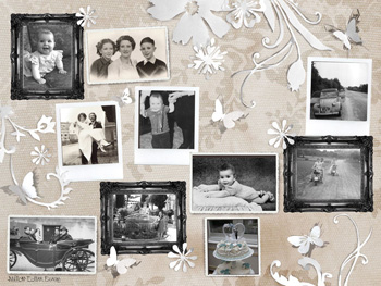Fotocollage Papieren Vlinders