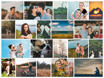 Fotocollage Mozaiek Lijnen