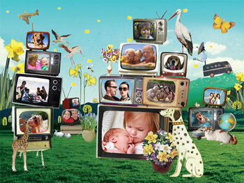 Fotocollage Televisies