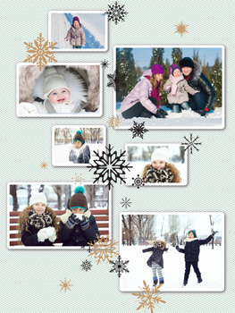 Fotocollage Sneeuwvlokken