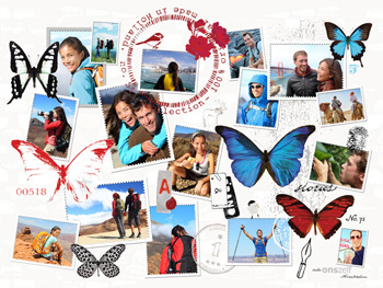 Fotocollage Postzegels