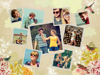 Fotocollage Ochtendgloren
