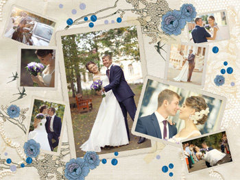 Fotocollage Pluk een Roos