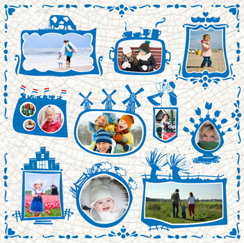 Fotocollage Delfts Blauw