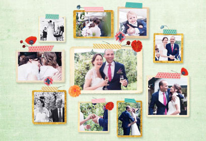 Collage trouwfoto's Pimpelmees