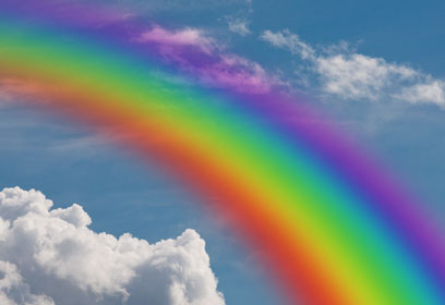 Collage vakantie in regenboogkleuren