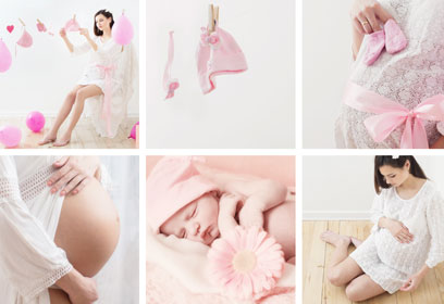Zwanger fotoshoot collage