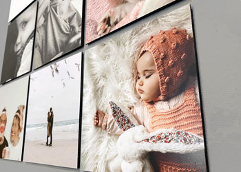 fotocollage met foto tegels